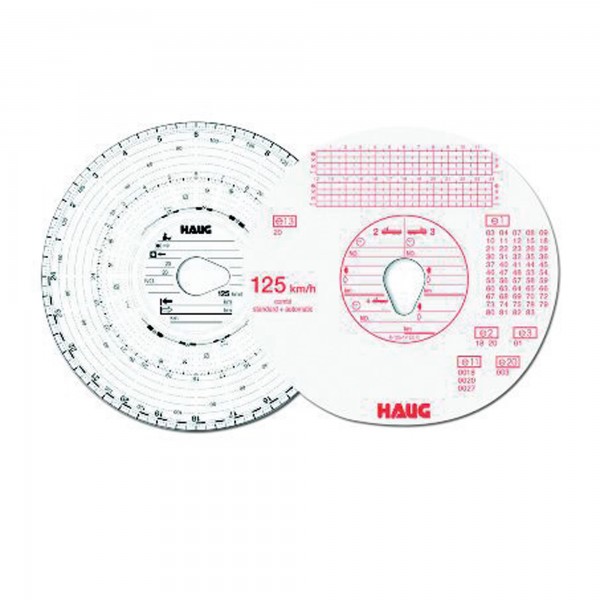 HAUG Tachoscheibe 125km/h Kombi 125 100 100 St./Pack.