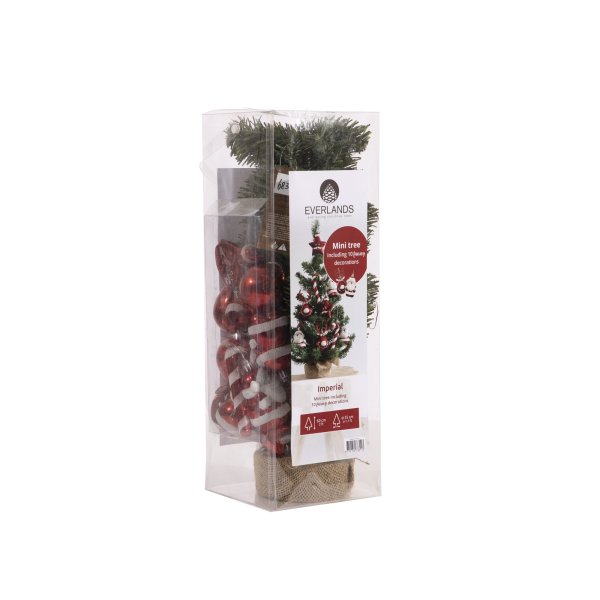 Everlands Imperial Mini-Baum dekoriert 41x75cm gn/rt